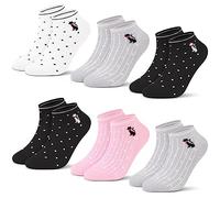 L&K-II 12/10 Paires de Chaussettes baskets Femme Multicolores avec différents Motifs coton 92220VA