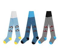 L&K-II 27253AB Lot de 3 collants tricotés pour bébé garçon avec différents motifs Multicolore, 3 paires - 2725A, 110-116 cm