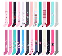 L&K-II 2739 Lot de 3 ou 6 collants pour fille avec différents motifs au hasard, Aléatoire-6er-2782, 146/152 cm