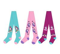 L&K-II 3 pièces Collants tricotés pour enfants pour filles avec différents motifs et couleurs de licorne dans un ensemble 2730B 134-140