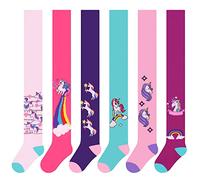 L&K-II 6 pièces collants tricotés pour enfants pour filles avec différents motifs et couleurs de licorne dans un ensemble 2730 110-116