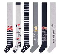 L&K-II 6er collants enfants garçons collants tricotés multicolores avec rayures et motifs dino 2735 134-140