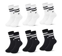 L&K-II 92201VA Lot de 12/24 paires de chaussettes de sport pour homme et femme en coton respirant en noir, blanc et gris, 12 paires - 2888, 35-38