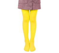L&K-II Collants enfants collants de ballet filles collants de ballet collants de danse avec pied 80 DEN opaque microfibre coloré 27251 jaune 134/140