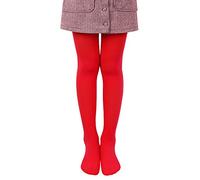 L&K-II Collants enfants collants de ballet filles collants de ballet collants de danse avec pied 80 DEN opaque microfibre coloré 27251 rot 134/140