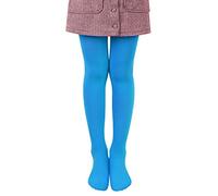 L&K-II Collants enfants collants de ballet filles collants de ballet collants de danse avec pied 80 DEN opaque microfibre coloré 27251 Bleu ciel 110/116