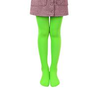 L&K-II Collants enfants collants de ballet filles collants de ballet collants de danse avec pied 80 DEN opaque microfibre coloré 27251 Pomme verte 122/128