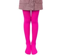 L&K-II Collants enfants collants de ballet filles collants de ballet collants de danse avec pied 80 DEN opaque microfibre coloré 27251 rose foncé 146/152