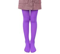 L&K-II Collants enfants collants de ballet filles collants de ballet collants de danse avec pied 80 DEN opaque microfibre coloré 27251 violet 110/116