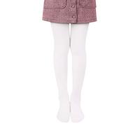 L&K-II Collants enfants collants de ballet filles collants de ballet collants de danse avec pied 80 DEN opaque microfibre coloré 27251 blanc 158/164