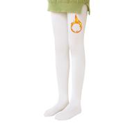 L&K-II Collants Thermiques fille Collants enfants avec Doublure hiver Chaud Opaque Douillet seamless Treggings taille Haute Collant multicolore 4611 Blanc 122-128