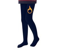 L&K-II Collants Thermiques fille Collants enfants avec Doublure hiver Chaud Opaque Douillet seamless Treggings taille Haute Collant multicolore 4611 Bleu marine 134-140