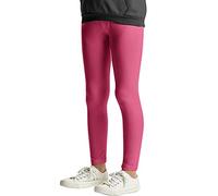 L&K-II Enfants Leggings de Base Uni Couleur Filles Pantalons de Danse bébé Leggings Fitness Pantalon Coton 2708 Rosa-122