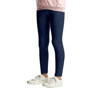 L&K-II Enfants Leggings de Base Uni Couleur Filles Pantalons de Danse bébé Leggings Fitness Pantalon Coton 2708 Bleu marine-158