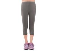 L&K-II Filles Leggings 3/4 Capri Pantalon en Coton Cycliste d'été Enfants Pantalon de Gymnastique Leggins de Sport Unicolore Lot de 1 GE 170-176