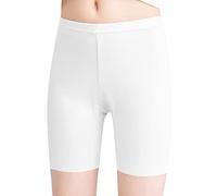 L&K-II Filles Leggings Courts Cuissards en Coton Shorts d'été Uni Couleur Blanc 134/140