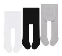 L&K-II Lot de 3 collants bébé collants pour bébés filles et garçons collants tricotés multicolores 2766E 50-56