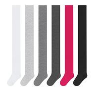 L&K-II Lot de 6 collants pour enfants, filles, bébés, Motif à fleurs, pois, rayures, lot de 6 pièces 27257, 110-116