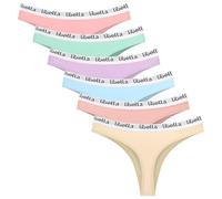 L&K-II String Femme Tanga Coton sous-Vêtement Colutte pour Femmes Lot de 6 3214 Multicolore S