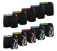 L&K Lot de 10 Boxers en Coton pour Homme, Tailles M à 5XL, Noir et Multicolore, Coupe Confortable, sans étiquette Qui Gratte. 1116-K M