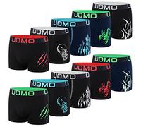 L&K Lot de 10 Boxers Homme avec Magnifiques Motifs Coton Style 1120 - Multicolore 4XL