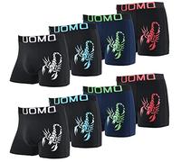 L&K Lot de 8 Boxers Homme avec Magnifiques Motifs Coton Style 1123 - Multicolore 3XL