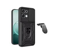 L Kit De Support Magnétique De Voiture Pour Conduite Sûre + Coque De Fenêtre Coulissante De Défenseur Militaire Magnétique PHONECARE Pour Oppo A6 Pro 4G - Noir