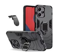 L Kit Support Magnétique Voiture Conduite Sûre + Coque 3X1 Défenseur Militaire Phonecare Pour Xiaomi Redmi Note 14 - Noir