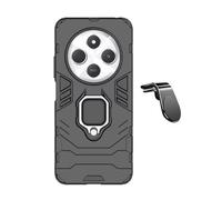 L Kit Support Magnétique Voiture Conduite Sûre + Coque 3X1 Défenseur Militaire Phonecare Pour Xiaomi Redmi 14C - Noir