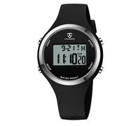 L LAVAREDO Montre pour femme - Étanche à 3 ATM - Pour sport en plein air - Chronomètre - Avec réveil - Cadeau pour femme/fille, AllBlack-A, Numérique