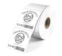 L LIKED Étiquettes thermiques carrées directes de 5,1 x 5,1 cm, autocollants de code QR et code-barres perforés et compatibles avec Rollo, Zebra et autres imprimantes de bureau (1 rouleau, 750
