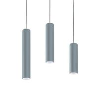 L+ Lustre de cuisine moderne, spot de plafond LED, métal, forme cylindre, GU10, plafond, H30cm, diamètre 6cm (Gris, H30 cm)…