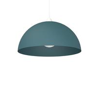 L+, lustre suspendu, en métal, forme demi-sphère, diamètre 40cm, 1x E27, couleur bleu RAL 19-4517 TCX (bleu méditerranéen, 40cm)