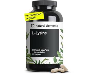 L-Lysine - 365 gélules - 1 000 mg par dose journalière - issu d’une fermentation végétale - végane, hautement dosé, sans additifs - fabriqué et testé en laboratoire en Allemagne