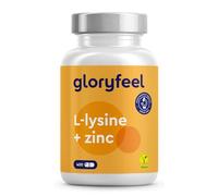 L-Lysine avec Zinc Hautement Dosée, 400 Capsules avec 1000 mg de Lysine par Dose Quotidienne, Acide Aminé Essentiel, Soutient le Système Immunitaire et les Os*, 100% Végétalien, Sans Additifs