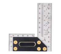 L Mesures Règle En Acier Inoxydable Haute Précision Charpentier Carré Cadre Règle pour le Travail Du Bois BRICOLAGE Artinat De Qualité Professionnelle Durable Outil (100 mm)