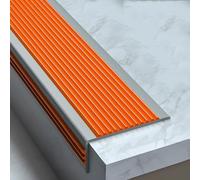 L - Nez De Marche Profilé Autoadhésif Escalier En Vinyle Protection Des Bords D'escalier Étanche Bande De Transition Pour L'extérieur Et L'intérieur(Orange,10cmx4cmx1m)
