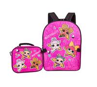 L.O.L. Surprise Backpack Combo Set - Girls' 4 Piece Backpack Set - L.O.L. Surprise Backpack & Lunch Kit (Hot Pink)