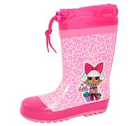 L.O.L. Surprise! Botte de pluie à lacets pour filles pour enfants Bottes doublées chaudes Bottes de neige, Rose, 25 EU