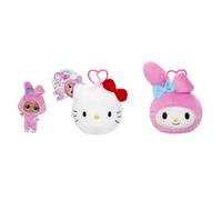 L.O.L. Surprise! Loves Hello Kitty Reversible Plush Surprise -Personnages Sanrio en Peluche de 41 cm avec L.O.L. Tot Assorti, 5 Surprises et Un Porte-Clés pour l’Emporter Partout, Dès 4 Ans