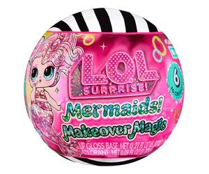 L.O.L. Surprise! Mermaids Makeover Magic Tots - Brillant à Lèvres à Faire Soi-Même pour Vous et Votre Poupée, Mélangez et Créez du Maquillage, Jeu d'eau Amusant, 6 Poupées à Collectionner - Dès 4 Ans