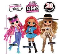 L.O.L. Surprise, O.M.G. - coffret 20 Surprises dont 1 Poupée 27 cm, accessoires, socle transformable en fauteuil, coffret dressing, Modèles aléatoires (série 3), jouet pour enfants dès 3 ans, LLUE0