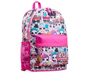 L.O.L. Surprise! Sac à Dos Fille Cartable Poupée LOL Officiel Maternelle Primaire Accessoires LOL Officiels Idée Cadeau Rentrée Scolaire (Rose)
