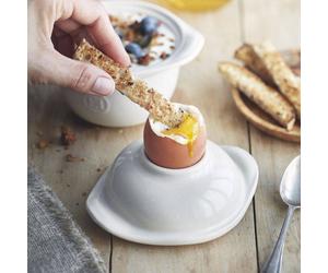 L´OEUF Cocotte coquetier en céramique EMILE HENRY Blanc Argile SC