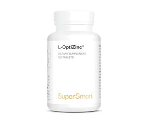 L-OptiZinc - Apportant 30 mg de Zinc Élémentaire - Antioxydant -SuperSmart | Forme de Zinc la mieux Absorbée et plus Puissante - Contribue à Maintenir la Santé des Os et de la Peau - Vegan
