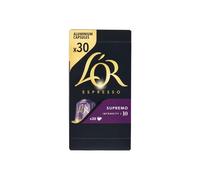 L Or Espresso Supremo Cafe en capsules (intensite 10) - La boite de 30, 156g