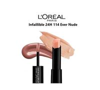 L OREAL INFAILLIBLE DUO ROUGE A LEVRES TENUE 24 HEURES 114 EVER NUDE NEUF