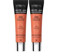 L’Oréal Paris - Base de Teint Soin Effet Bonne Mine - Fixation du Maquillage 24H - Formule 4% Niacinamide - Peaux Mates à Foncées - Prime Lab Dullness Reducer - 30 ml (Lot de 2)