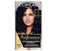 L’ORÉAL PARIS - Coloration Cheveux Permanente - Longue Durée & Lumineuse - Couvre 100% des Cheveux Blancs - Préférence - Nuance : Napoli (1.0) - Brun/Noir Abis
