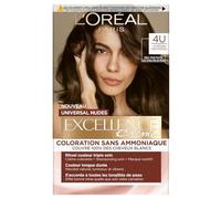 L’ORÉAL PARIS - Coloration Cheveux Permanente - Longue Durée - Résultat Naturel & Lumineux - Couvre 100% des Cheveux Blancs - Excellence Crème Universal Nudes - Nuance : Châtain Universel (4U)